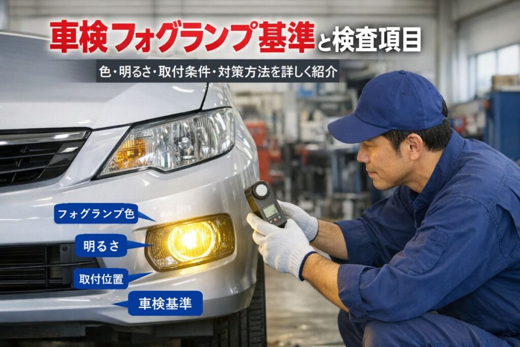 車検におけるフォグランプの基準と検査項目を解説｜色や明るさ